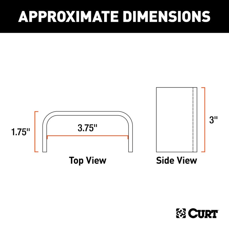 CURT 83072 1-5/8-Inch x 3-1/2-Inch Raw Steel Weld-On Trailer Stake Pocket Tie Down Anchor - Image 3